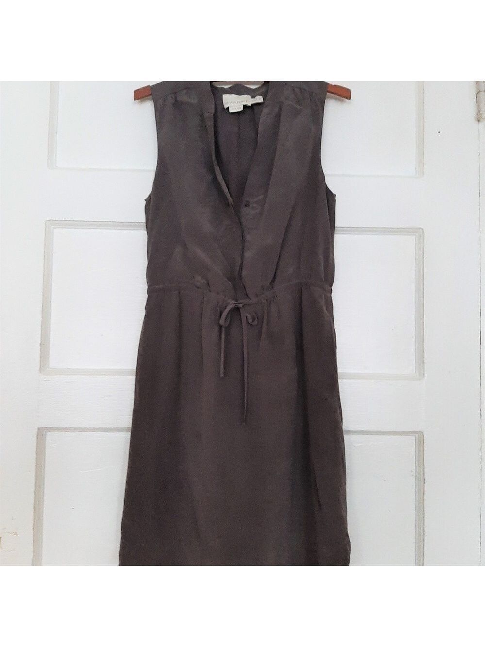 Cynthia Rowley Silk Sleeveless Tie Waist Dress